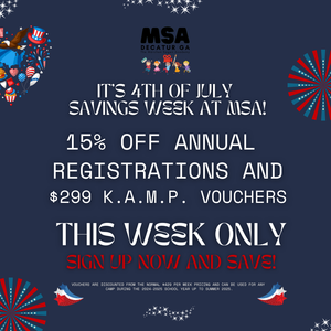 4 Days Per Week 15% Off Annual Registration